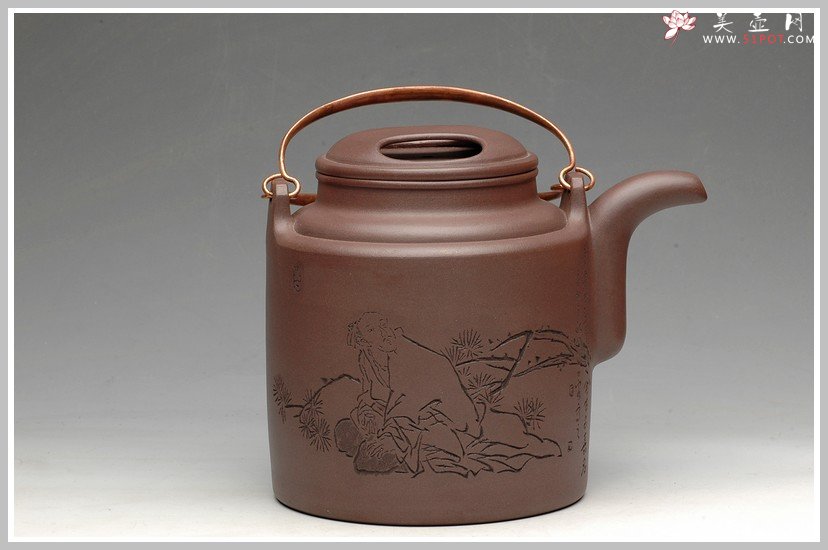 紫砂壶图片：一厂老拼紫 洋桶 - 美壶网