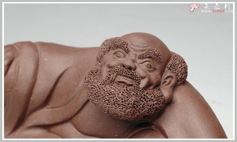 紫砂壶图片：禅意斐然 达摩笔架 - 美壶网