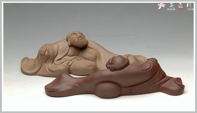 紫砂壶图片：禅意斐然 达摩笔架 - 美壶网