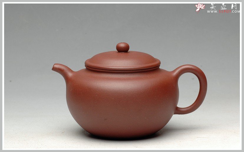 紫砂壶图片：饱满中见秀气 薄胎精品 全手掇只 - 美壶网