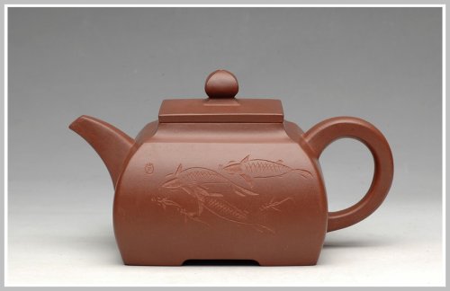 史金妹紫砂壶 史金妹老师新品 全手志在四方 李昌鸿大师即兴装饰 原矿清水泥