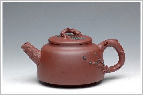 单志萍紫砂壶 实用把玩佳品    松梅情深 原矿底槽清