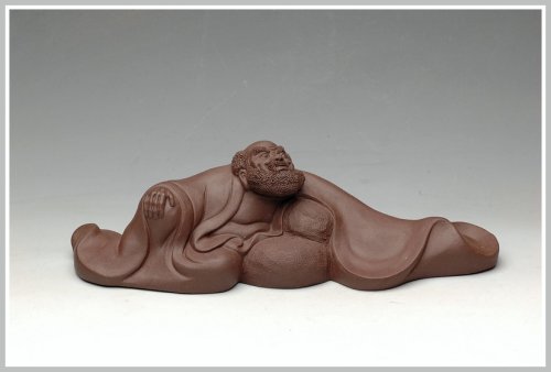 美壶定制紫砂壶 禅意斐然 达摩笔架 原矿紫泥