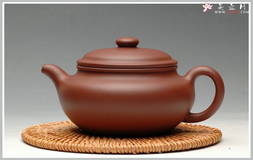 紫砂壶图片：追摹大亨风采 原矿迷人红皮龙 全手仿古 - 美壶网