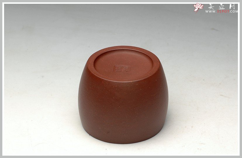 紫砂壶图片：优质地槽青 全手鼓型单杯 圆润 稳如山 - 美壶网