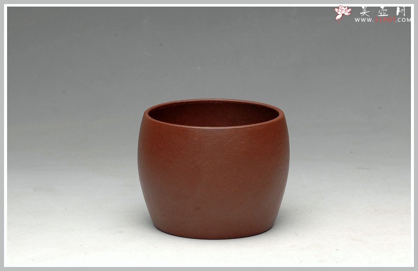 紫砂壶图片：优质地槽青 全手鼓型单杯 圆润 稳如山 - 美壶网