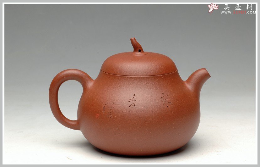紫砂壶图片：辛卯年力作  枯枝鸟 全手玉成窑石匏 - 美壶网