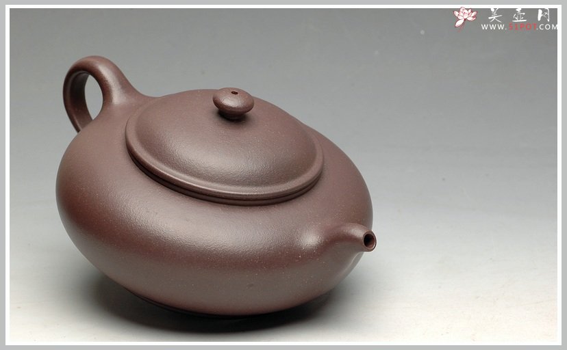 紫砂壶图片：优质青灰泥 线条灵动 圆珠 - 美壶网