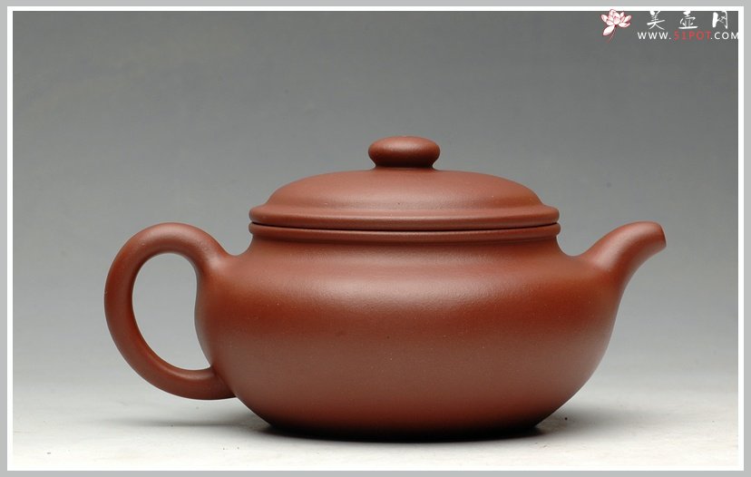 紫砂壶图片：追摹大亨风采 原矿迷人红皮龙 全手仿古 - 美壶网