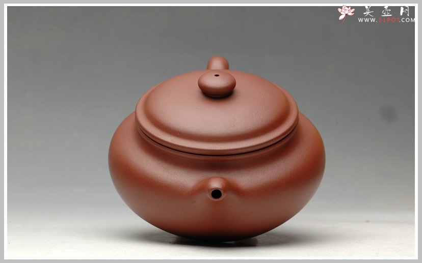 紫砂壶图片：追摹大亨风采 原矿迷人红皮龙 全手仿古 - 美壶网