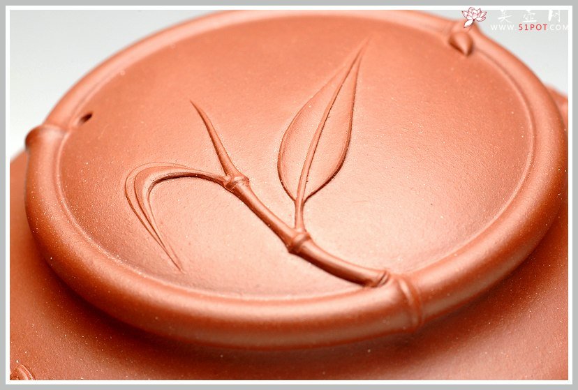 紫砂壶图片：送礼佳品 祝福（有竹子，有蝙蝠：）壶 优质底料 - 美壶网