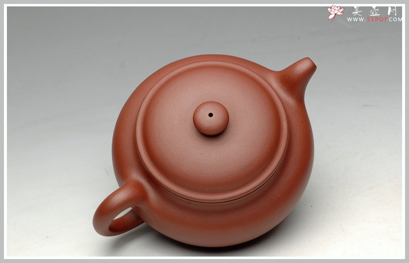 紫砂壶图片：追摹大亨风采 原矿迷人红皮龙 全手仿古 - 美壶网