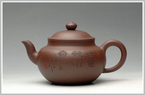 钱伟刚紫砂壶 精工 实用莲子 原矿紫泥