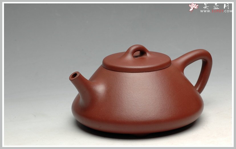 紫砂壶图片：好底料 骨肉均挺 实力艺人 全手子冶石瓢 - 美壶网