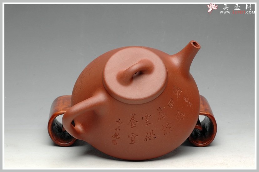 紫砂壶图片：国助和石摹范曾童趣画  顾云峰全手子冶石瓢 - 美壶网