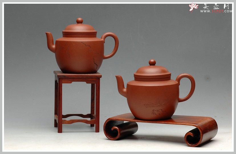 紫砂壶图片：摹古精品 雅致之风 全手高灯 桂花泥 - 美壶网