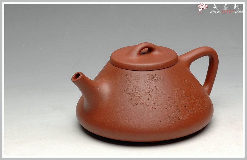 紫砂壶图片：国助和石摹范曾童趣画  顾云峰全手子冶石瓢 - 美壶网