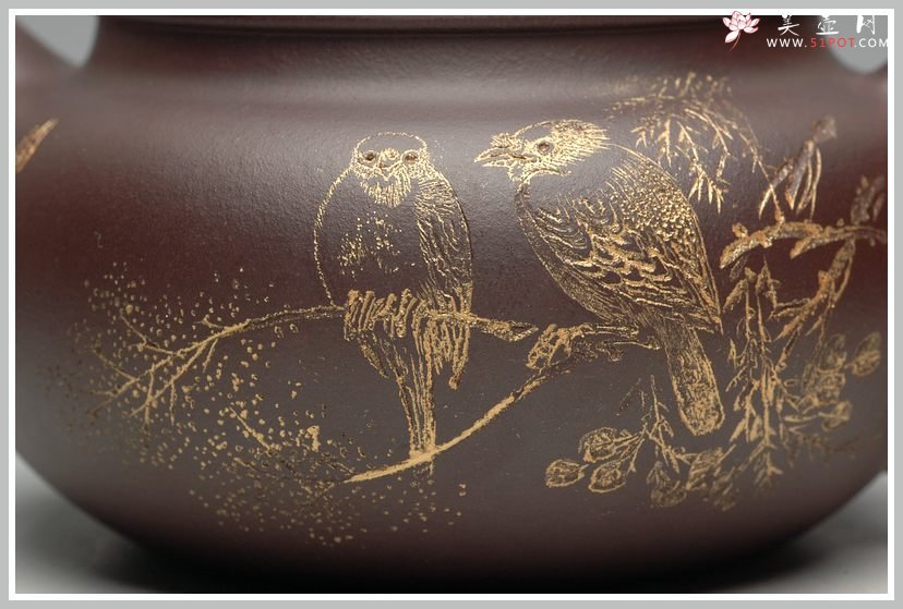 紫砂壶图片：岁月静好 白头偕老 精品老紫泥小仿古 - 美壶网