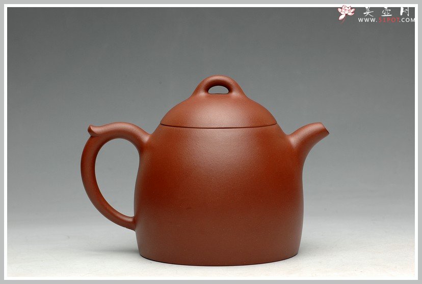 紫砂壶图片：刻绘漂亮 实用佳品 优质清水泥 顾式秦权 - 美壶网