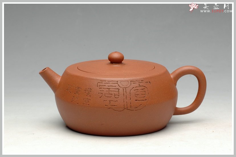 紫砂壶图片：简练古拙 杀茶利器  全手折肩巨轮 - 美壶网