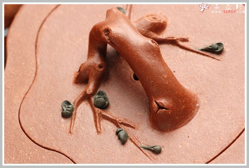 紫砂壶图片：降坡泥 全手喜上眉梢 舞动神韵 - 美壶网