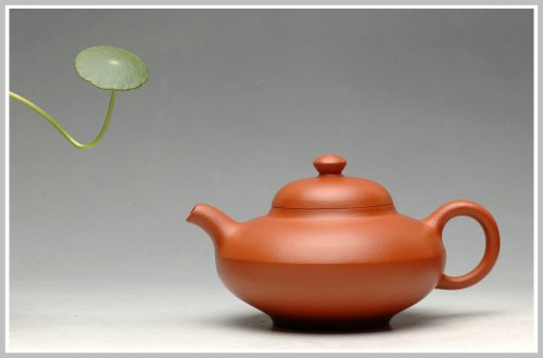 盛益明紫砂壶 翘嘴可爱 单片折肩 实力体现 全手朱泥小合欢 原矿朱泥