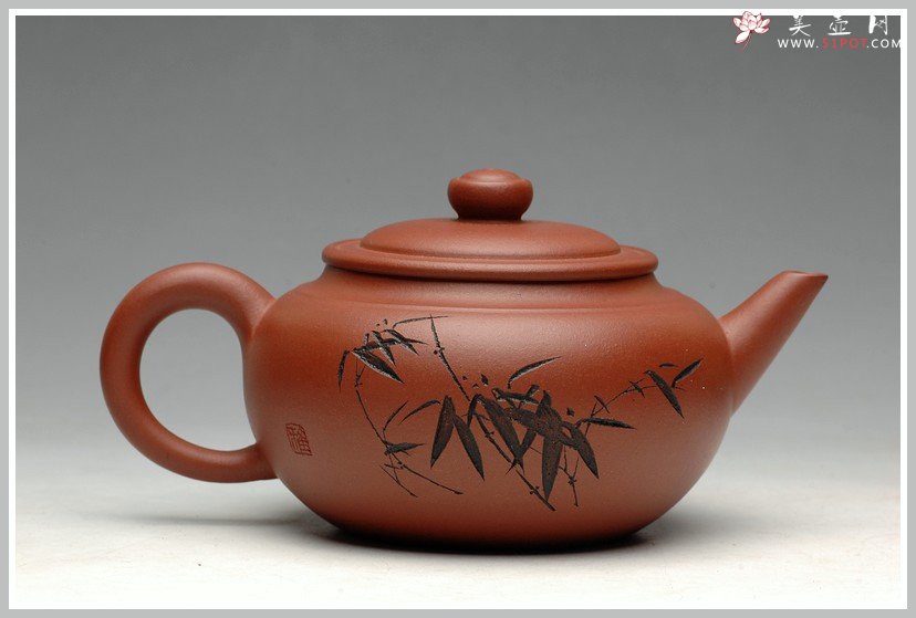 紫砂壶图片：实用佳品 杀茶利器-线韵 - 美壶网