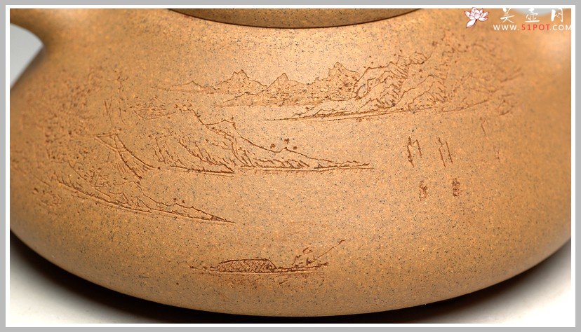 紫砂壶图片：李彦雄通景山水 耐品老段之全手子冶石瓢 骨肉均挺 - 美壶网