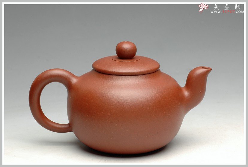 紫砂壶图片：优质地槽青泥色温润可人 道洪风格  全手珠韵 - 美壶网