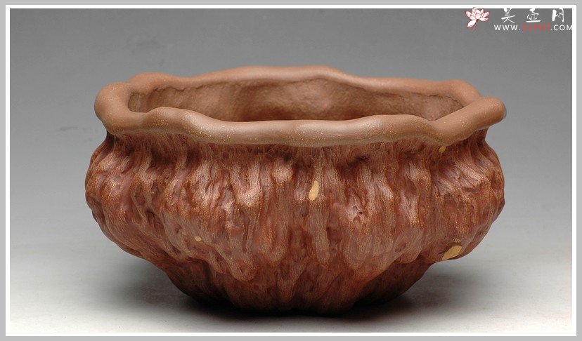 紫砂壶图片：刘景 全手 新莲蓬水洗 水盂 - 美壶网