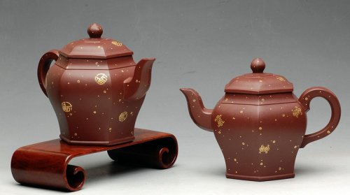 何卫枫紫砂壶 24k真金 福寿双全  祝福无限 全手宫灯 实力派 原矿底槽清