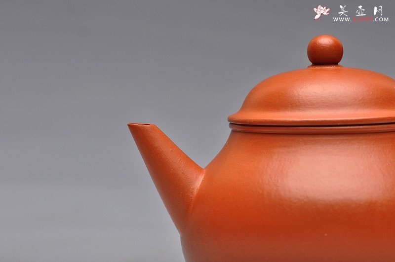 紫砂壶图片：线条优美 最佳实用器 优质朱泥 全手剑流高潘 - 美壶网
