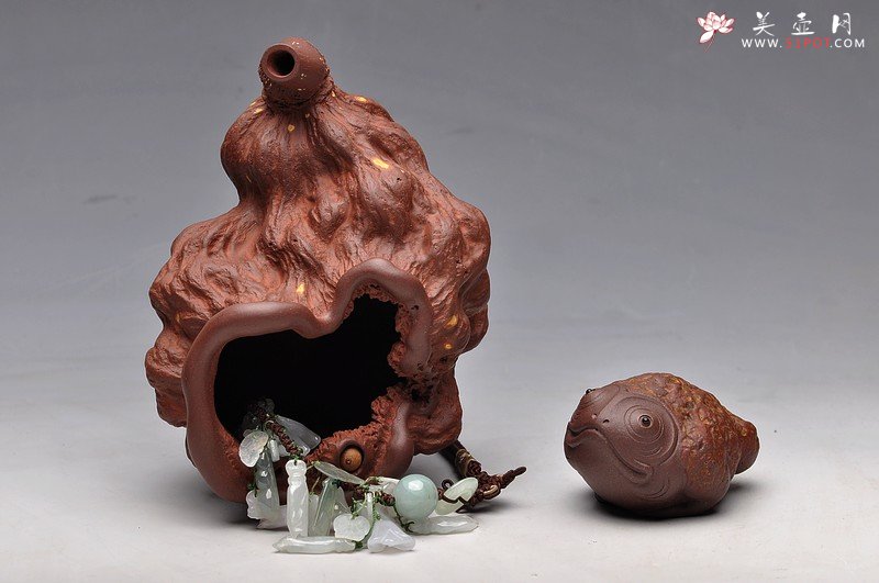 紫砂壶图片：刘景 莲蓬大公道之二 套组 1公道4杯 - 美壶网