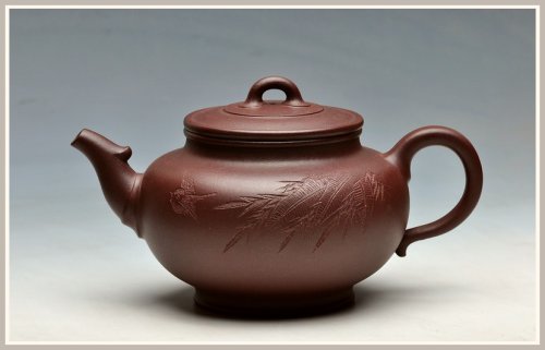 史金妹紫砂壶 李昌鸿大师装饰 风雅德韵 线条流畅 凤鸣 原矿紫泥