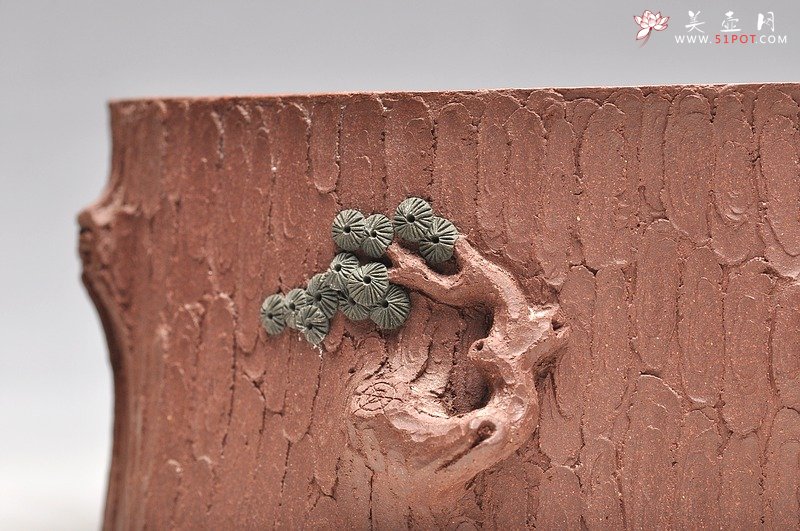 紫砂壶图片：优质全手工松梅情深水洗套组，推荐 - 美壶网