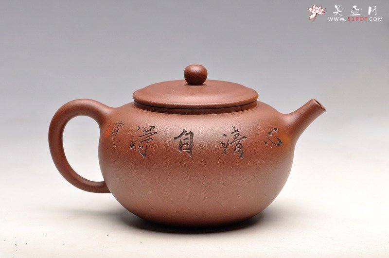 紫砂壶图片：炮管直流 枯枝鸟 古韵耐品 全手贡珠 - 美壶网