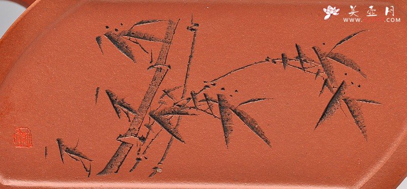 紫砂壶图片：方器新颖 创新  全手破浪 - 美壶网