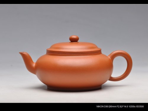 盛益明紫砂壶 典雅优美 优质朱泥 全手工三弯宫灯 原矿朱泥