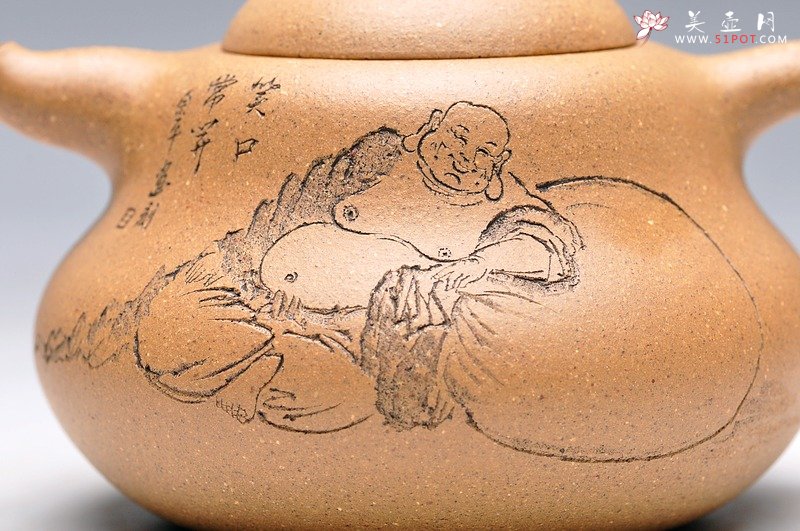 紫砂壶图片：优质段泥 漂亮优雅 矮葫芦 笑口常开 - 美壶网