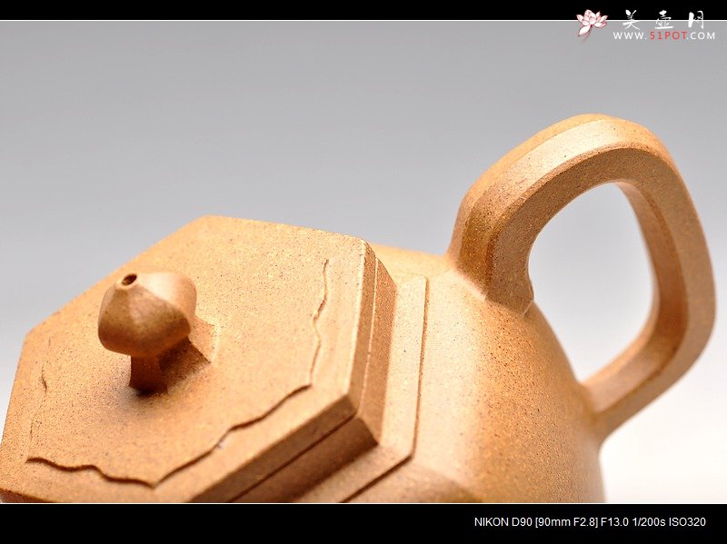 紫砂壶图片：俊雅遗风 工精实力新品 段泥全手小步步高登 普洱利器 - 美壶网