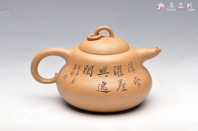 紫砂壶图片：优质段泥 漂亮优雅 矮葫芦 笑口常开 - 美壶网