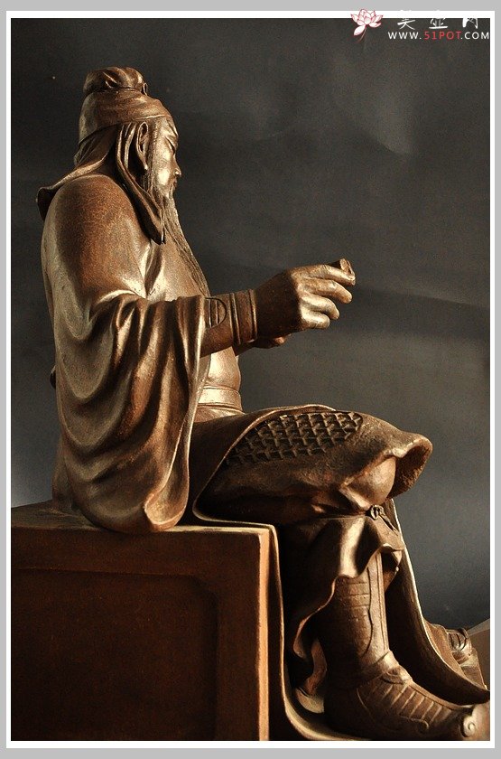 紫砂壶图片：孤品 精品 文关公 仁和贵气 满腹经纶 文武财神 - 美壶网