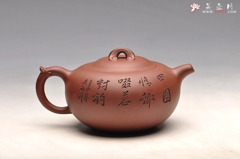 紫砂壶图片：饱满敦厚  口盖严合 如意桥韵 - 美壶网