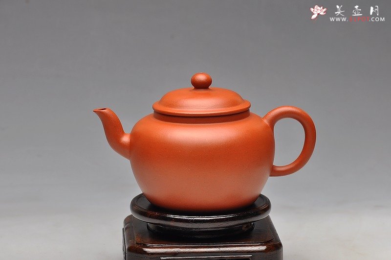 紫砂壶图片：简洁实用 敦实闲味 老朱泥 全手舒和 - 美壶网