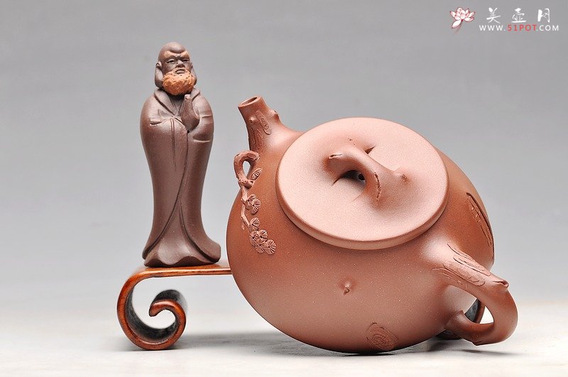 紫砂壶图片：道法自然 实用花器 梅、松石瓢 - 美壶网