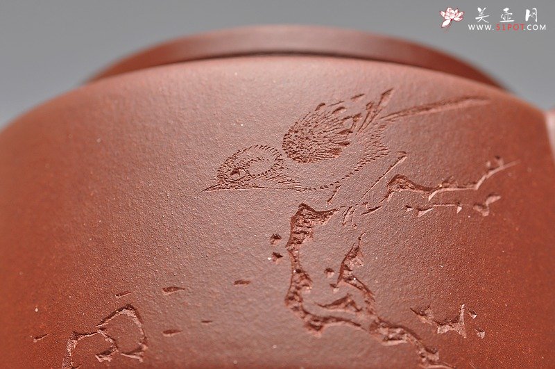 紫砂壶图片： 陆轶舟老师装饰  全手桑扁 耐品实用 - 美壶网