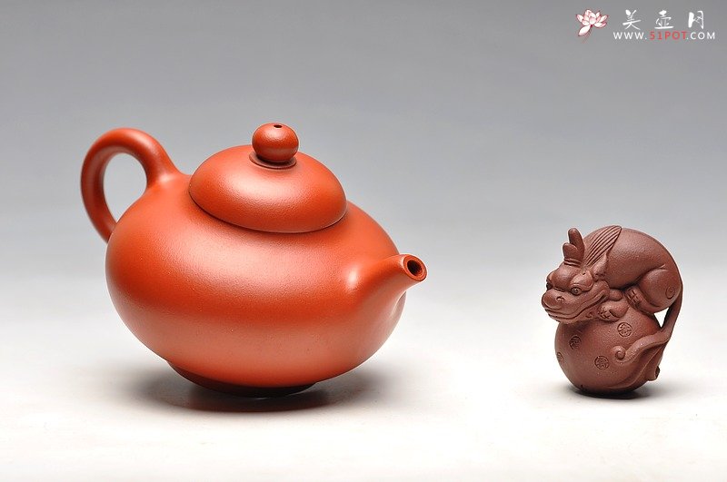 紫砂壶图片：红袍朱泥  华颖 实用精品 - 美壶网