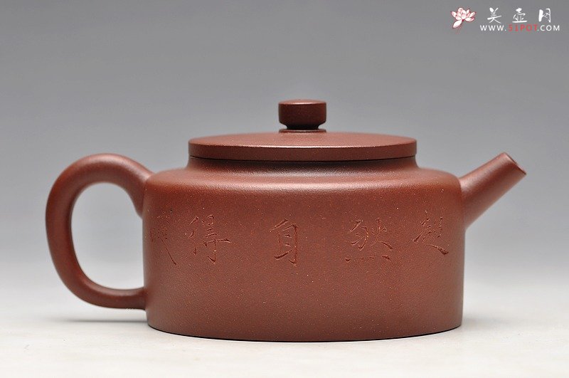 紫砂壶图片： 陆轶舟老师装饰  全手桑扁 耐品实用 - 美壶网