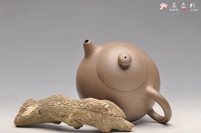 紫砂壶图片：古朴神韵 清雅圆融 全手老味文旦 尹君峰新作 - 美壶网