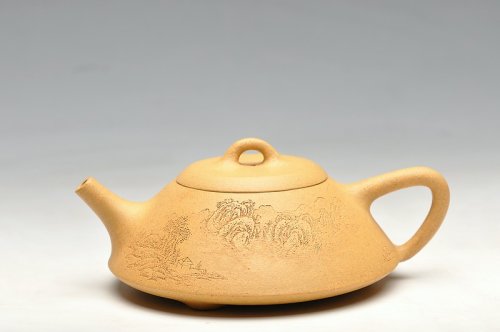 王余平紫砂壶 漂亮的黄金段 精工之作 隽雅刚劲 景舟小石瓢 黄金段